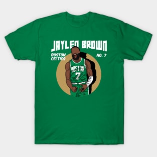 Jaylen Brown Comic Style Art T-Shirt